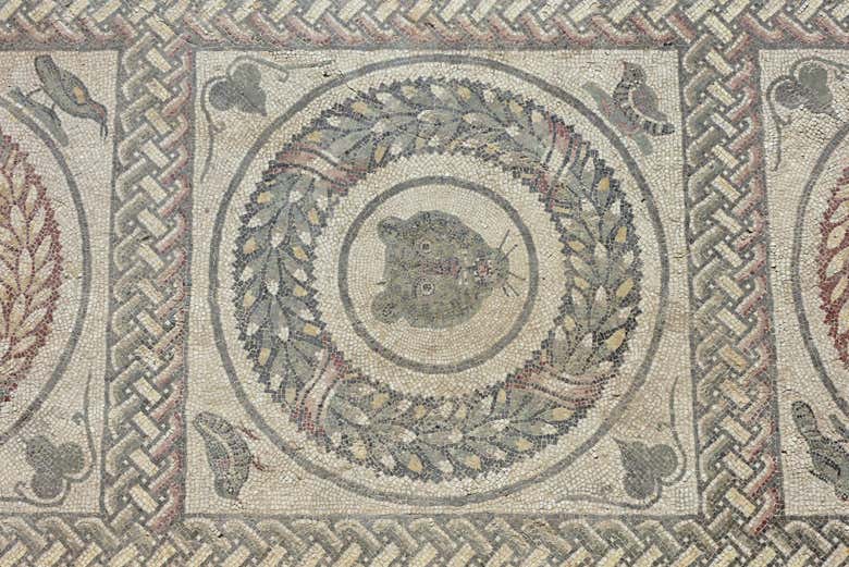 Vestigios de decoración en la Villa Romana del Casale