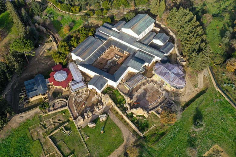 Vista aérea de la villa romana