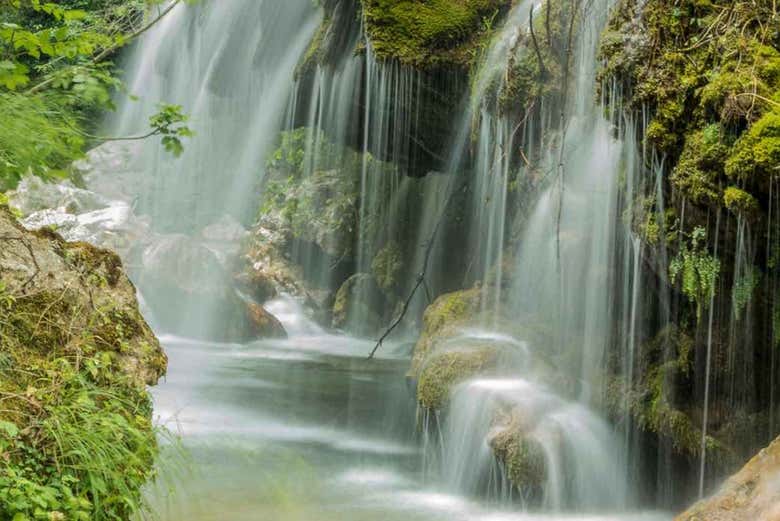 Les chutes d'eau de près