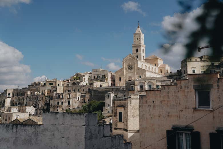 Vue sur la cathédrale de Matera