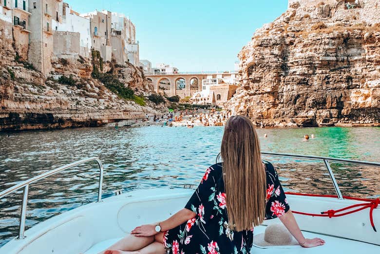 Disfrutando del paisaje de Polignano a Mare