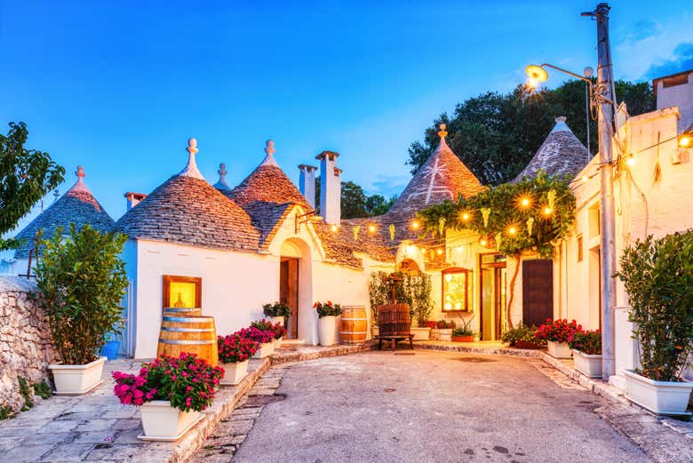 Alberobello ao cair da tarde