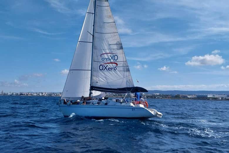 Empezando el paseo en velero