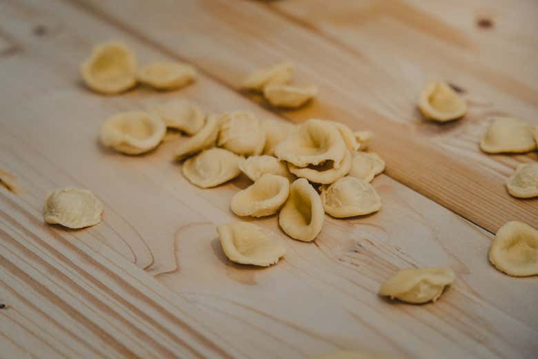 Las orecchiette son típicas de Apulia