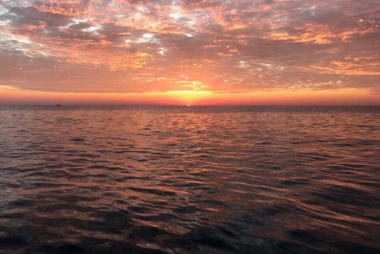 Le soir tombe sur la mer Adriatique