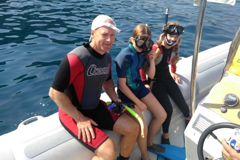 Prêts à faire du snorkeling à Sorrente