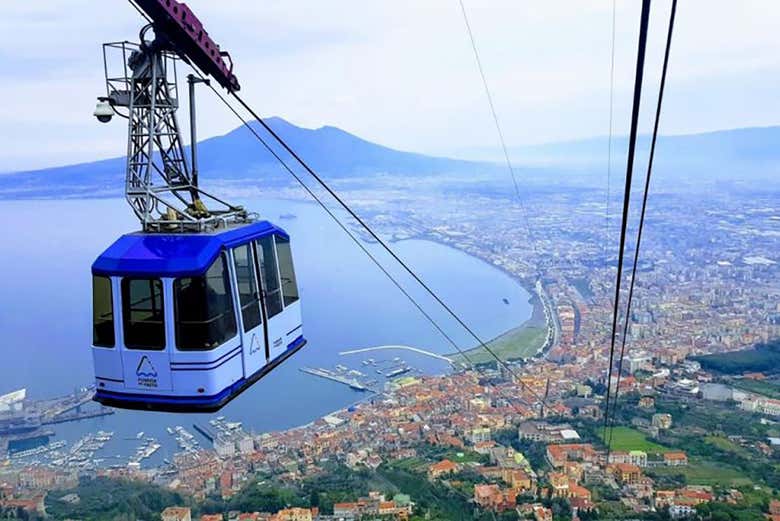 Take in the views from the cable car