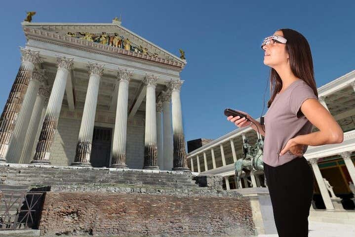 Visitando Pompeya con gafas de realidad virtual