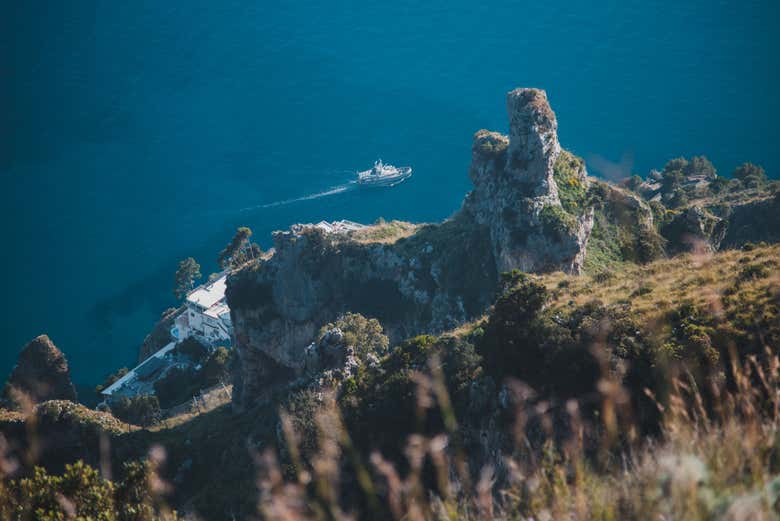 View of the Almafi Coast from the Path of the Gods