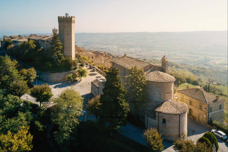 Aerial view of Moresco Castle