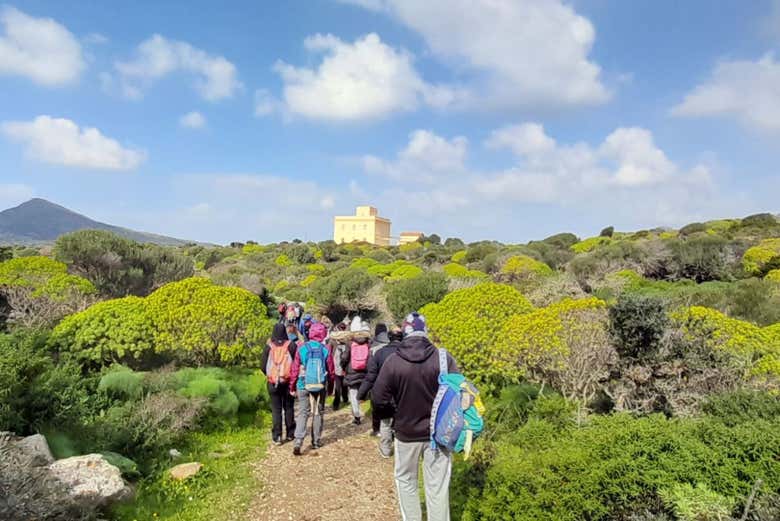 Randonneurs sur l'île d'Asinara