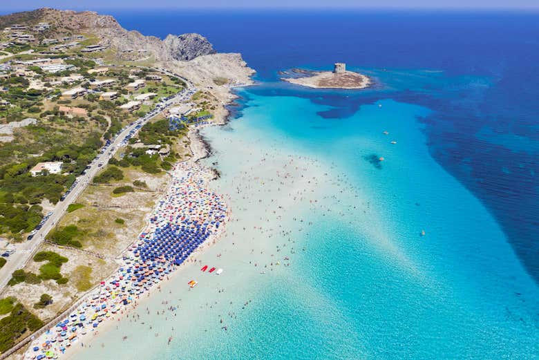Panorámica del litoral de Asinara