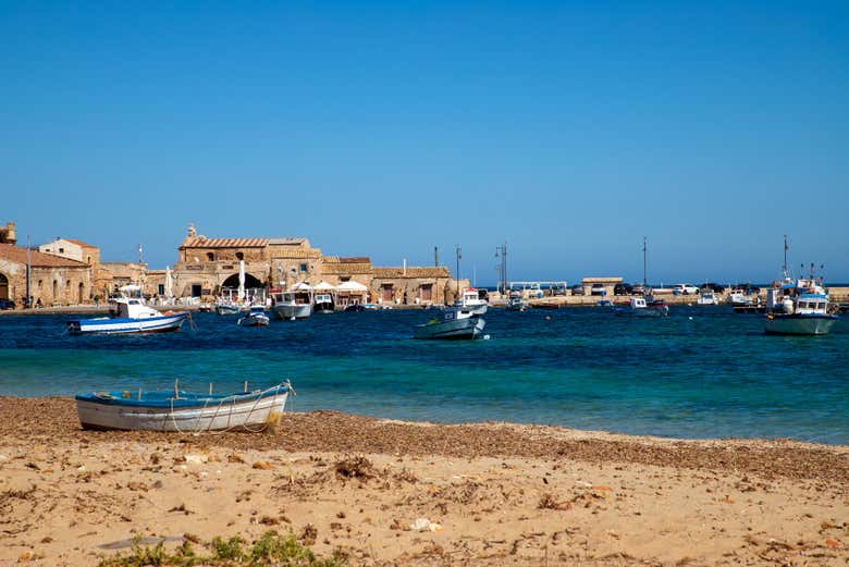 The clear waters off the coast of Sicily