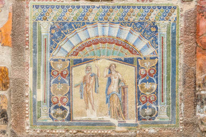 Ancient mosaics in Herculaneum