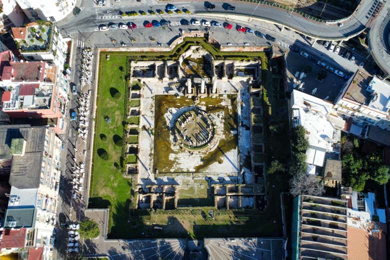 O Macellum visto de cima