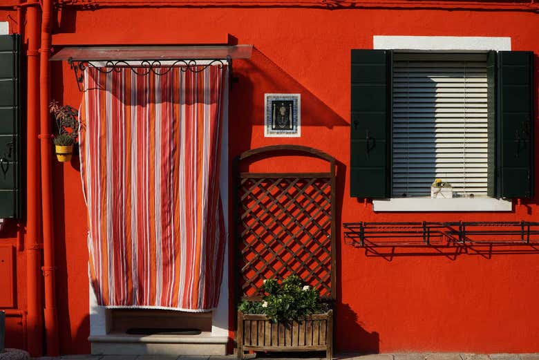 The colourful houses in Burano