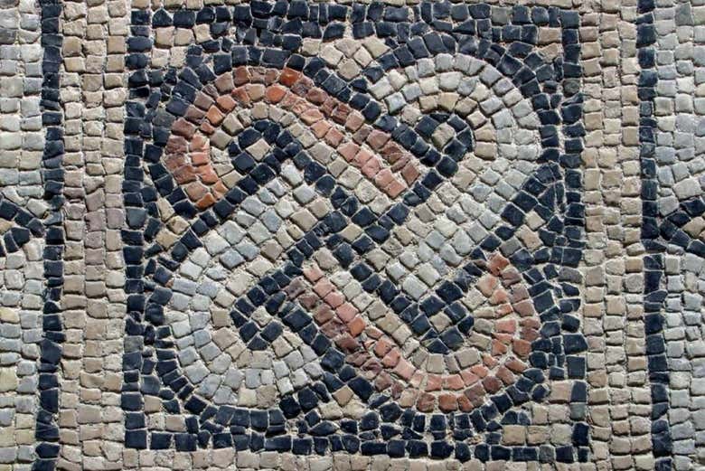 A bela decoração dos mosaicos