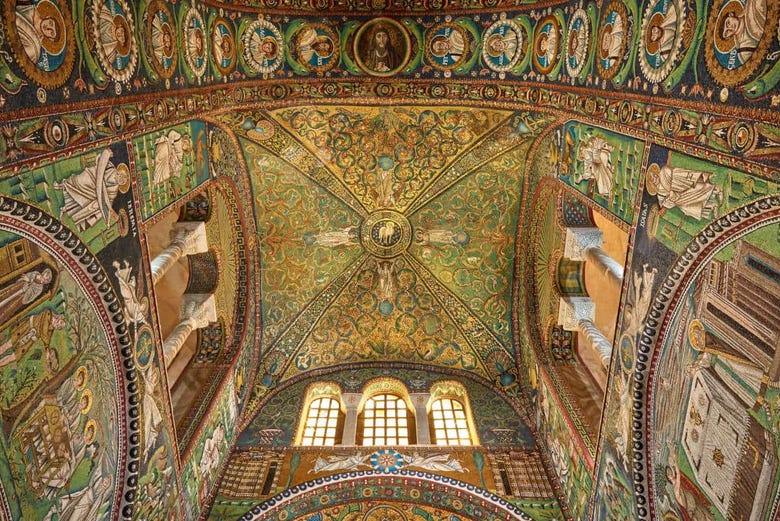 Mosaico na Basílica de San Vitale