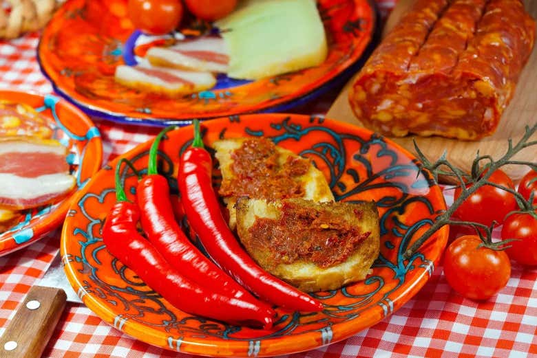 Productos típicos de Regio de Calabria