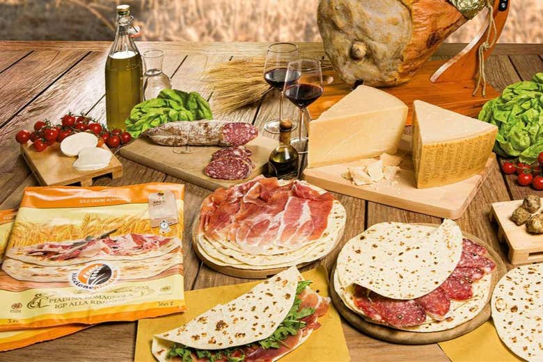 Piadinas are a real symbol of the Emilia-Romagna brand