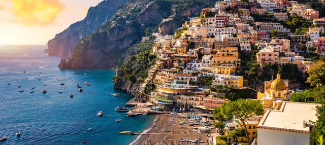 Excursão à Costa Amalfitana de ônibus + Barco a Positano e Amalfi