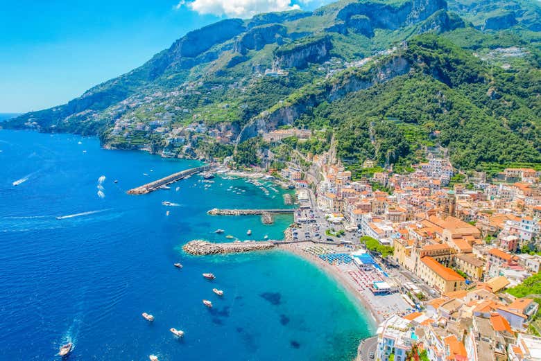 Vista aérea de Amalfi