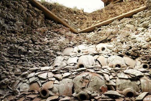 Ânforas de barro do Monte de Testaccio