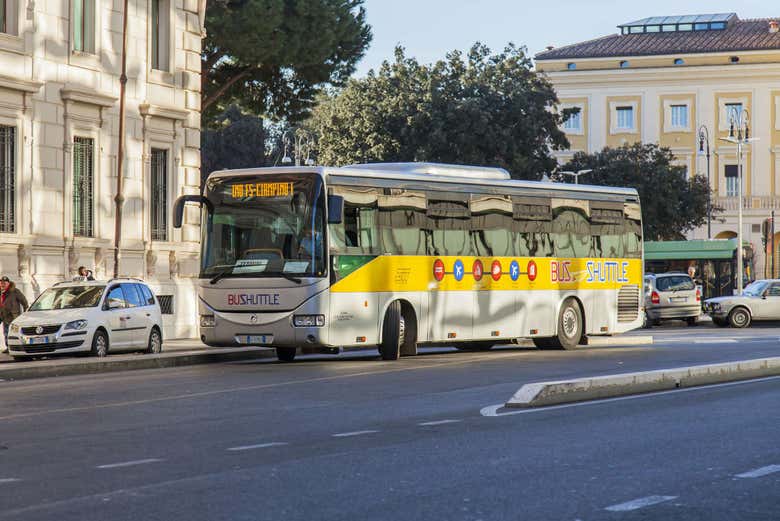En autobús a Ciampino