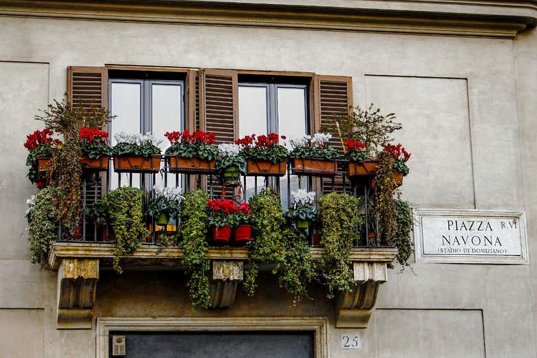 Balconies on Piazza Navona