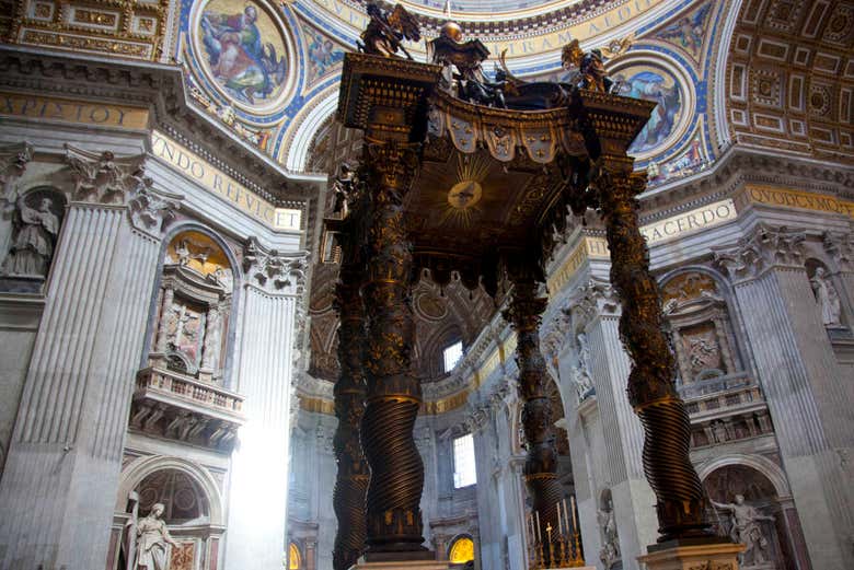 St. Peter's Baldachin, one of Bernini's masterpieces