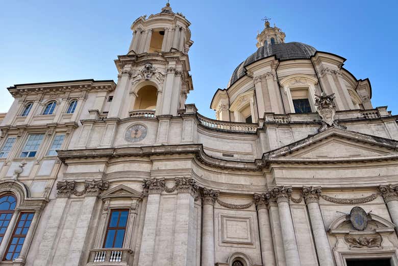 La facciata della Chiesa di Sant'Agnese in Agone