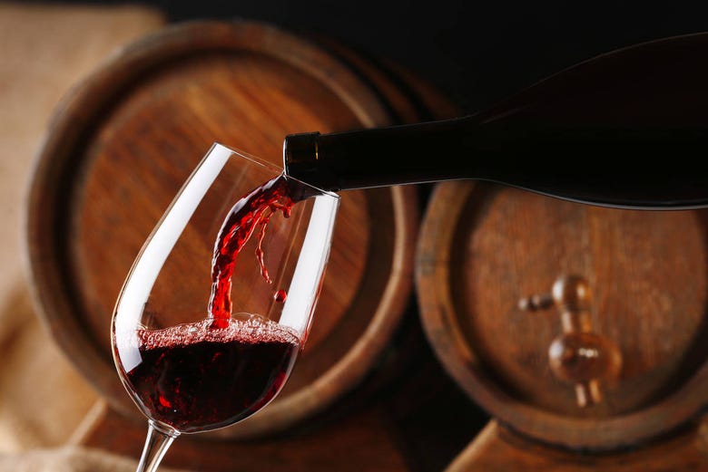 Degustando el buen vino del Chianti