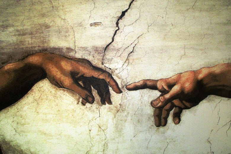 Artwork inside the Sistine Chapel