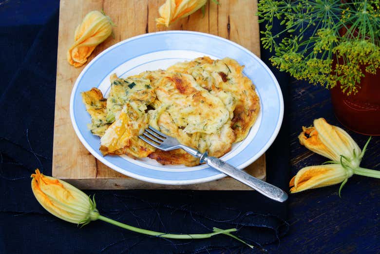 Fiori di zucca, um tipo de frito romano