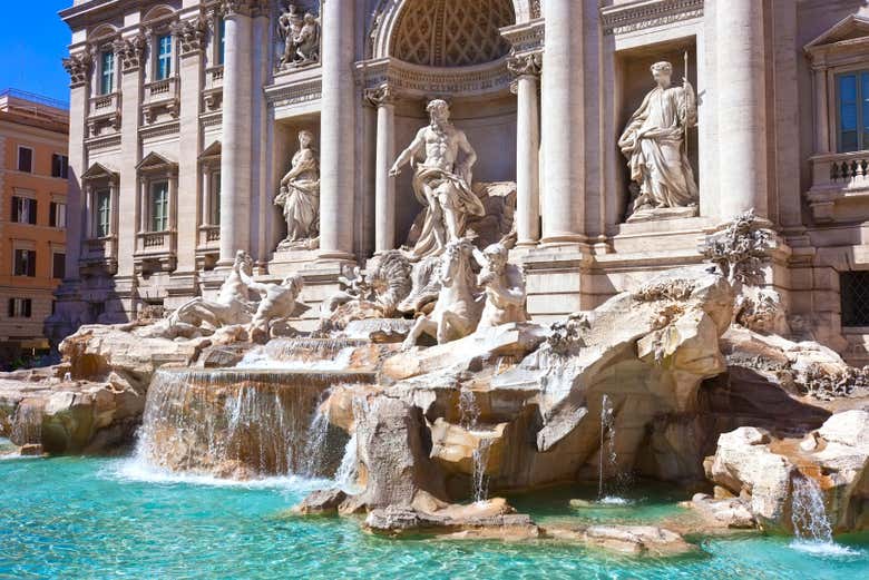 Uno scorcio della Fontana di Trevi