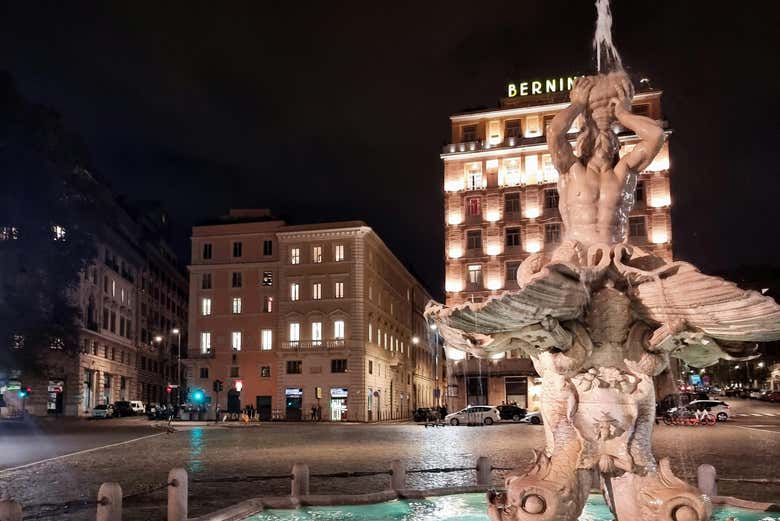 Fuente de los Tritones en Piazza Barberini
