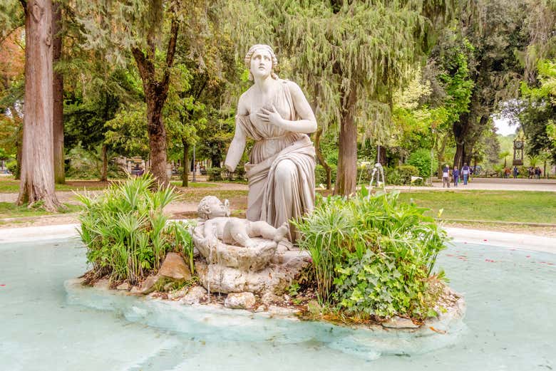 Monumental fountains at Villa Borghese