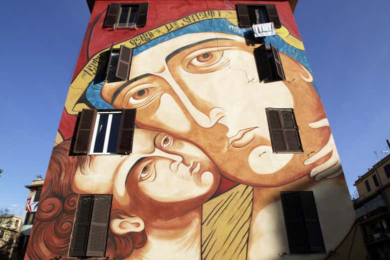 Contemplez les fresques murales de Rome