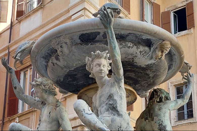 Fontaine sur la Piazza Mattei