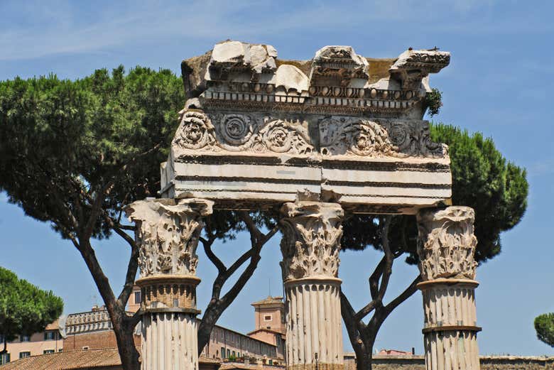 Restos del Templo de Venus Genetri en el Foro