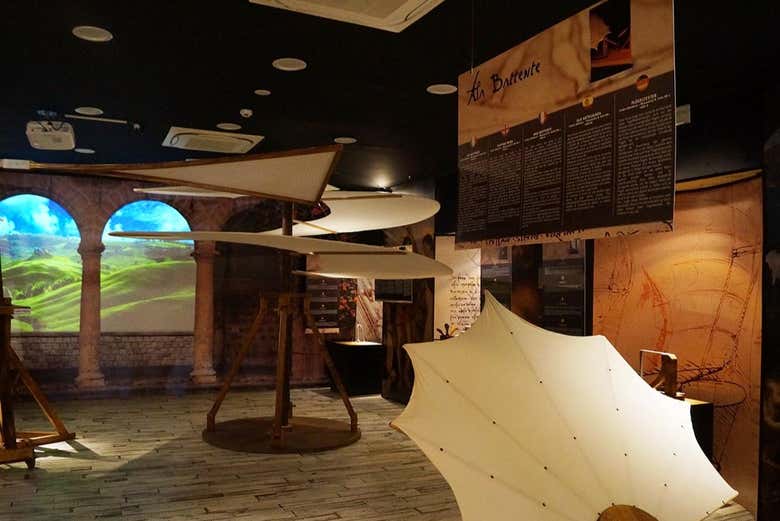 Una delle sale del Museo Leonardo da Vinci