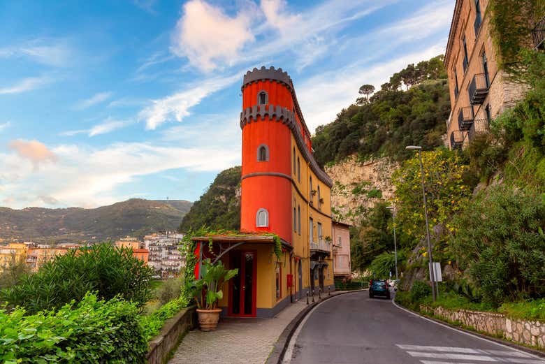 Una típica calle en Sorrento