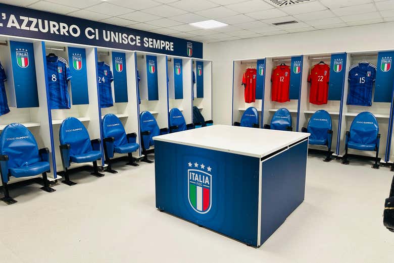 Gli spogliatoi della Nazionale Italiana di calcio
