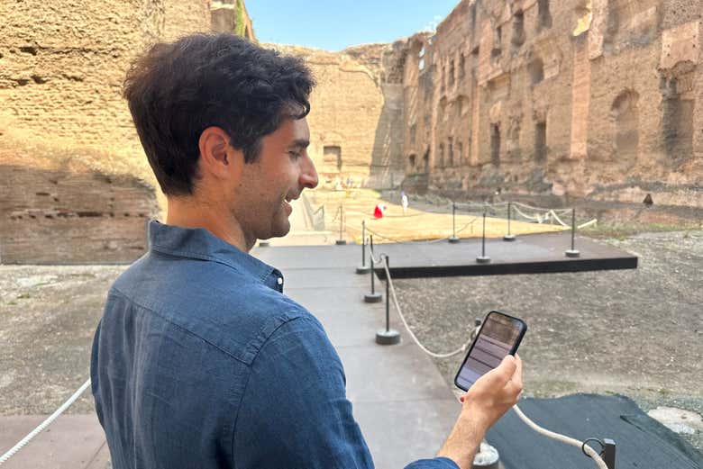 Descobrindo a história com o audioguia nas fontes termais