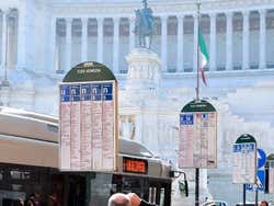 Rome City Buses, bus stop