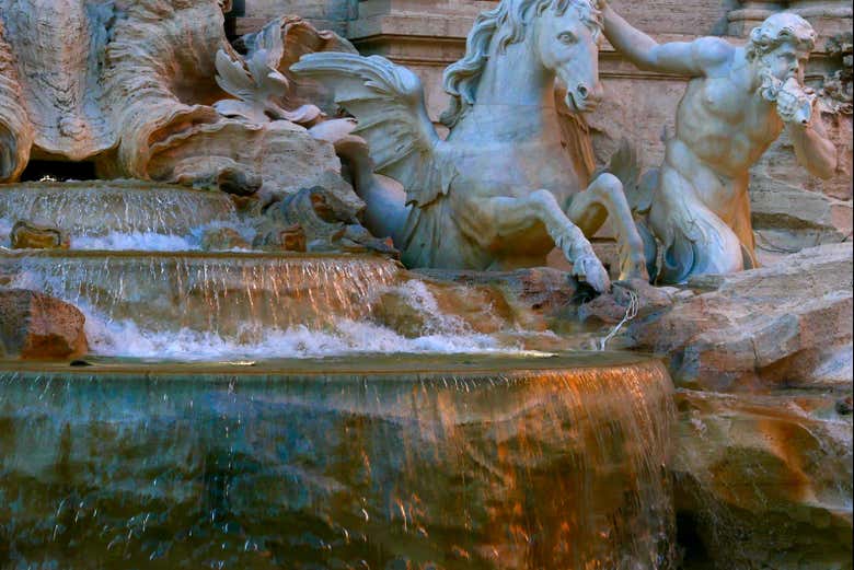 Un dettaglio della fontana