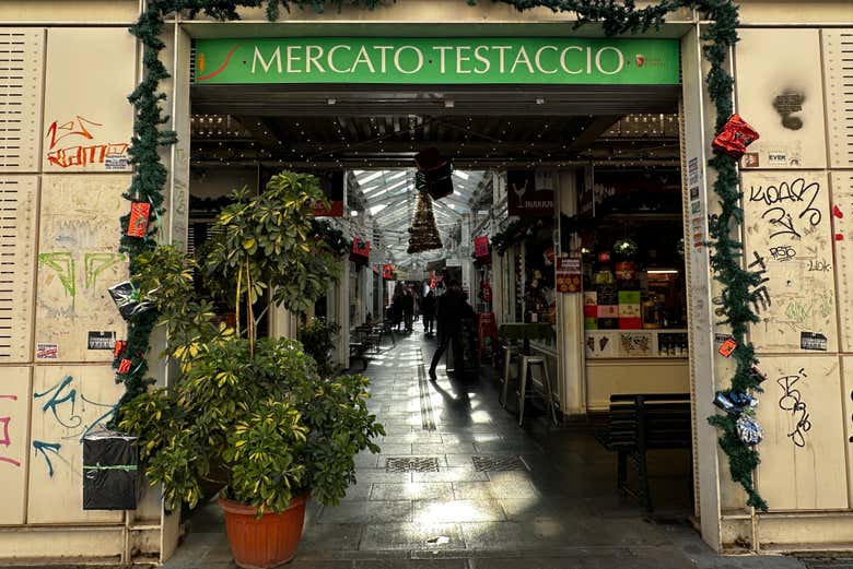A entrada do Mercado Testaccio