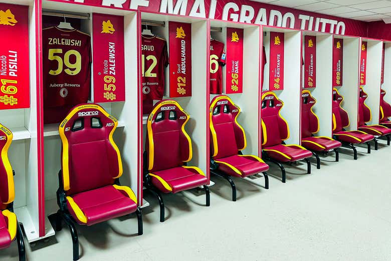 Enter the locker rooms