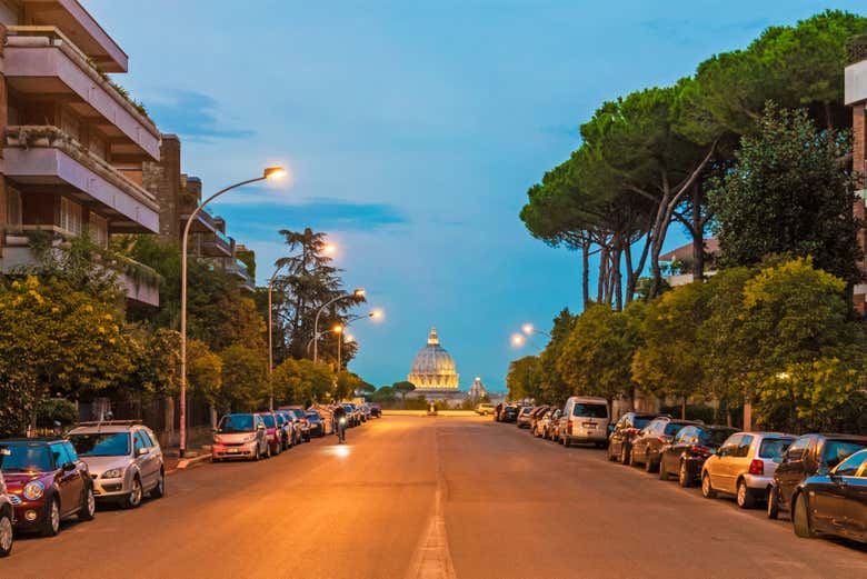 Il Vaticano visto da via Piccolomini