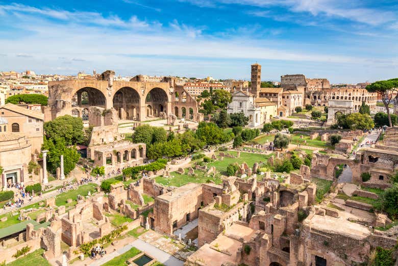 Il Foro Romano visto dall'alto